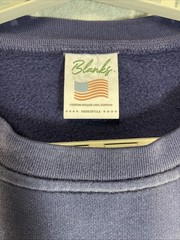 Blanks by Thirteen Men 2XL Faded Blue/Purple Cotton Heavyweight Sweatshirt USA