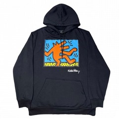 Keith Harring Reason Mens Long Sleeve Fleece Pullover Hoodie Jacket Black 2XL
