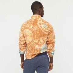NEW J Crew Fleece Pullover Sweatshirt Mens MEDIUM Polar Orange Colorful $148