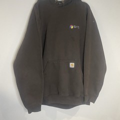 Carhartt Men’s XL Regular Brown Pullover Fleece Hoodie Logo