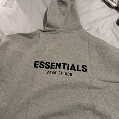 Fear of God Essentials Hoodie Dark Oatmeal Size Large (SS22)
