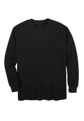 Men’s Classic Waffle-Knit Heavy Thermal Top – Black Size 6X