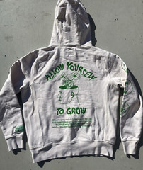 Men’s CHNGE Hoodie White Grow Learn S BOHO Hippie Spiritual Manifest Sustainable