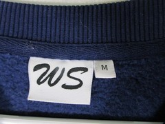World Class Mens Whale Tail Crew Neck Sweatshirt Long Sleeve Size M Blue