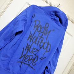 Kid Cudi Hoodie Mens Large Blue A Kid Named Cudi Music Rap Hip Hop Grafiti