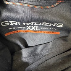 Grundens Mens XXL Gray Long Sleeve Performance Fishing Hoodie RN 119496