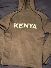 New Nike Kenya Hoodie Men’s Full Zip Fleece Hoodie Team Tech Dark Gray Size (M)