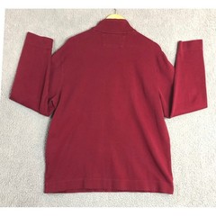Banana Republic Sweatshirt Mens XL Pullover Long Sleeve Red Plum 1/4 Zip