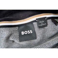 Hugo Boss Sullivan 20 Hoodie Mens Medium Gray Black Tan Colorblock Striped New
