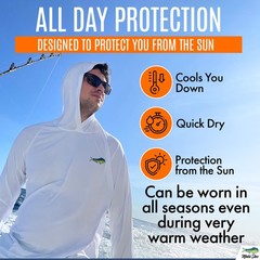Mahi Jax Long Sleeve Hoodie Shem Creek Collection with 50+SPF sun protection