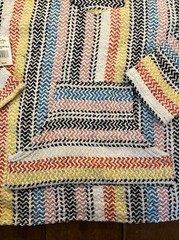 Earth Ragz Baja Hoodie NWT Men’s M Colorful Striped Woven Pullover