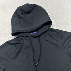 Grayson & Dunn Hoodie Men Large Black Pullover Fleece Stretch Hooded Pocket Golf