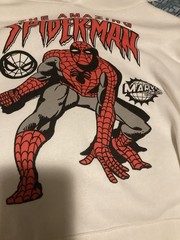 Marvel The Amazing Spiderman Hoodie Men’s Pullover White Open Pocket Size LG