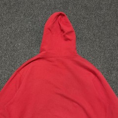 Vintage Famous Stars And Straps RARE Mens Graphic Hoodie Size M Red Full Zip Y2K