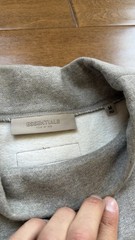 Fear of God Essentials Mock Neck Sweatshirt Dark Oatmeal Heather Grey Size M FOG