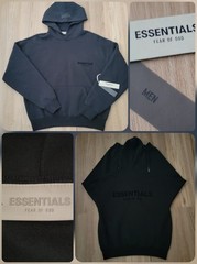 Fear of God Essentials Stretch Limo Black Hoodie NWT Size XSSi Men’s Cozy Casual