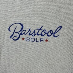 Barstool Golf Sports American Flag Cream Crewneck Sweatshirt USA Thick Size M