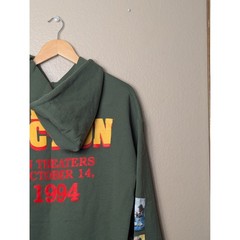 Pulp Fiction Hoodie Mens L Green Movie Graphic Sleeve Print Quentin Tarantino