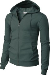 Men’s Zip Up Hoodie Lightweight Long Sleeve Basic Slim Fit Cotton SweatShirt