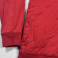 L.L. Bean Waffle-Knit Insulated Hoodie Mens Medium Red Full Zip Long Sleeve
