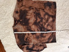 Hanes Men’s 2XL Black And Brown Tie-Dye Crewneck Sweatshirt
