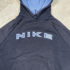 90’s Nike Y2K Spell Out Boxy Fit Embroidered Faded Hoodie