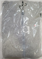 Champion Mens Powerblend Fleece Full Zip Hoodie Oxford Gray Zip Front NWT
