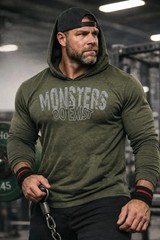 Iron Gods Monsters Do Exist Muscle Hoodie Gym Weightlifting Pullover Workout