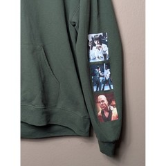 Pulp Fiction Hoodie Mens L Green Movie Graphic Sleeve Print Quentin Tarantino