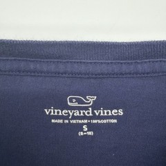 Vineyard Vines Sweatshirt Boys 8-10Y Blue Graphic Print Logo 100% Cotton.#45531