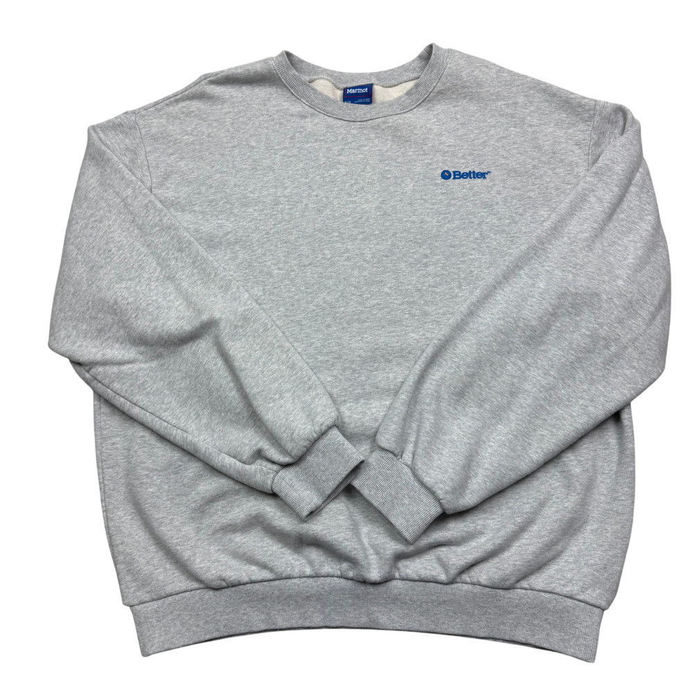 Better x Marmot Innovative Tech Crew Neck Sweatshirt Light Heather Gray Size XL