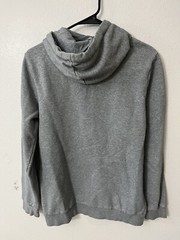 Puma Pullover Hoodie Sweatshirt Mens Sz Small Gray W/ Logo Sleeve Logo Front