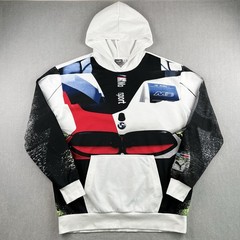 Puma BMW Motorsport Hoodie Mens XL White M8 Racing Graphic Pullover Sweatshirt