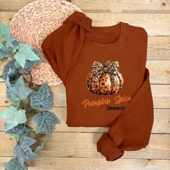 Animal Print Pumpkin Spice Jumper | Autumn Sweatshirt | Pumpkin Spice Jumper