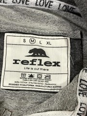 Reflex Hoodie Mens Medium Heather Gray Cotton Stretch Ribbed Trim Full Zip