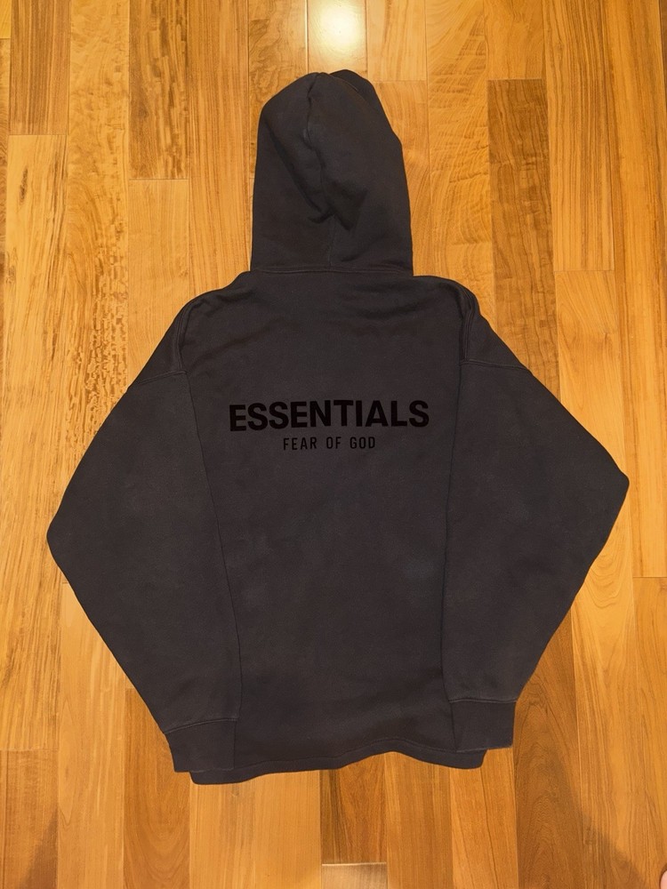 Essentials Black Hoodie Size M