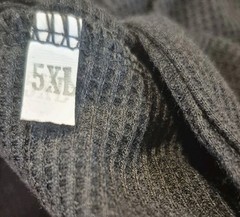 5XL Black Waffle Knit Zip Hoodie Jacket Oversized Unisex Hooded Sweatshirt NWOT
