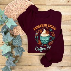 Pumpkin Spice Coffee Club Jumper | Autumn Sweatshirt | Pumpkin Spice Jumper