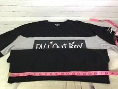 Fall Out Boy Manhead Panel Logo Sweatshirt Pullover Black Gray Men’s Size M