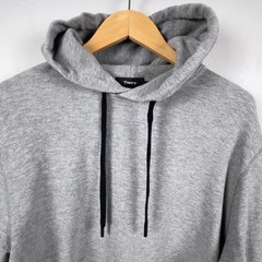Theory Hoodie Men XL Gray Terrycloth Hooded Sweater Long Sleeve Basic Essential