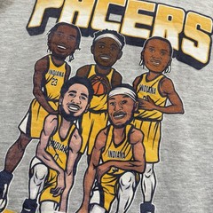 Indiana Pacers “Yes ‘Cers” Crewneck Sweatshirt Mens L Gray NBA Item Game Graphic