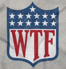 Funny Football Sports Fan Humor WTF Joke Hoodie Hooded Sweatshirt Men Women