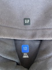 Yeezy Gap Engineered by Balenciaga Logo Shrunken Hoodie Dark Grey Small