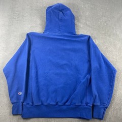Champion Mens Medium Blue Hoodie Reverse Weave Embroidered Script Logo