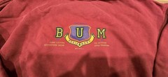 BUM Equipment Vintage 1990’s Deep Red Logo Sweatshirt Unisex Size L