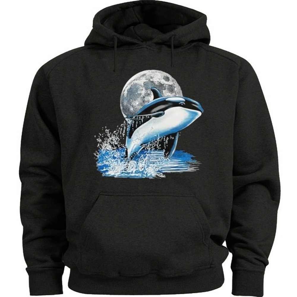 Orca Whale Nature Lover Ocean Whale Watching Beach Jumper Hoodie Sweat Shirt