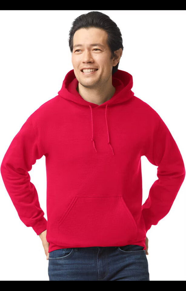 Gildan G185 Mens Long Sleeve Heavy Blend Pouch Pocket Pullover Hooded Sweatshirt