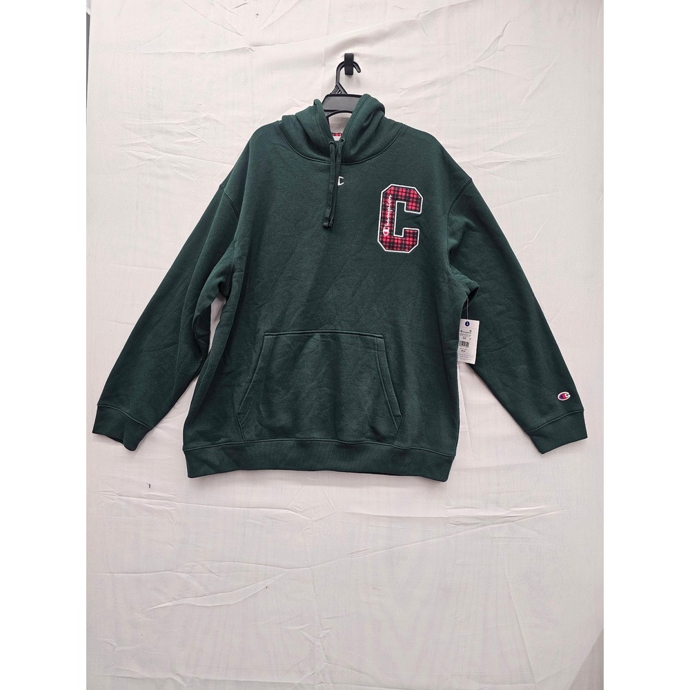 Champion Holiday Plaid Hoodie Pine Grove Green Sweatshirt XXL CPM254FH01010