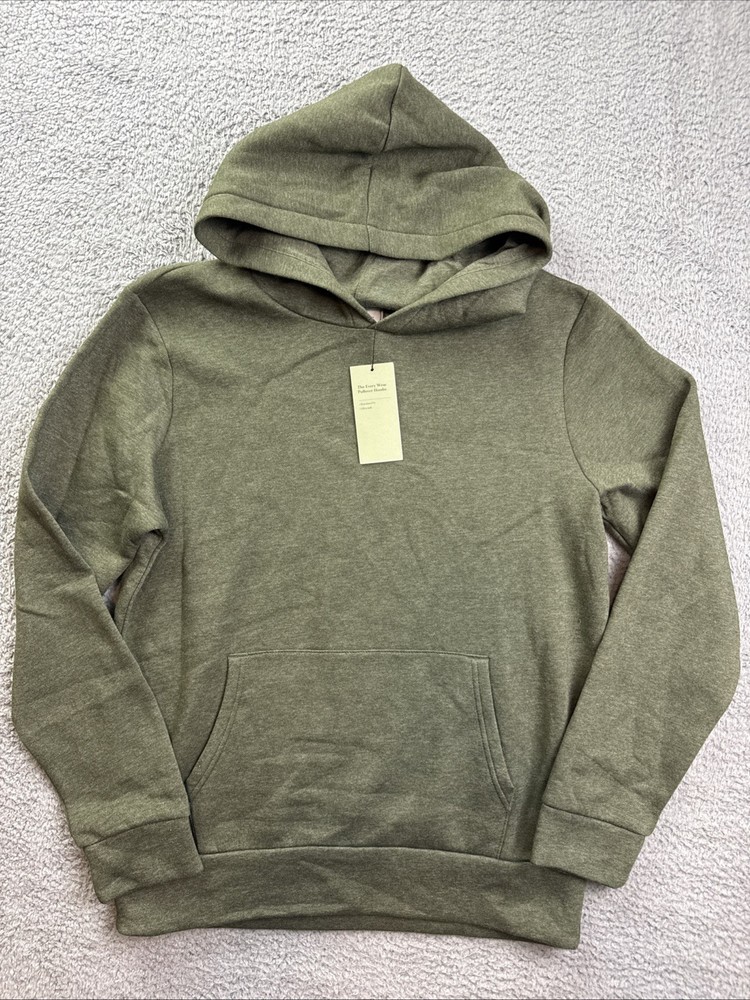 Goodfellow & Co. Mens Medium Olive Green Every Wear Fleece Hooded Sweatshirt