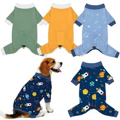 4 Pack Dog Pajamas Pet Costumes Dog Jammies Bodysuits Sweatshirt Adjustable Brea